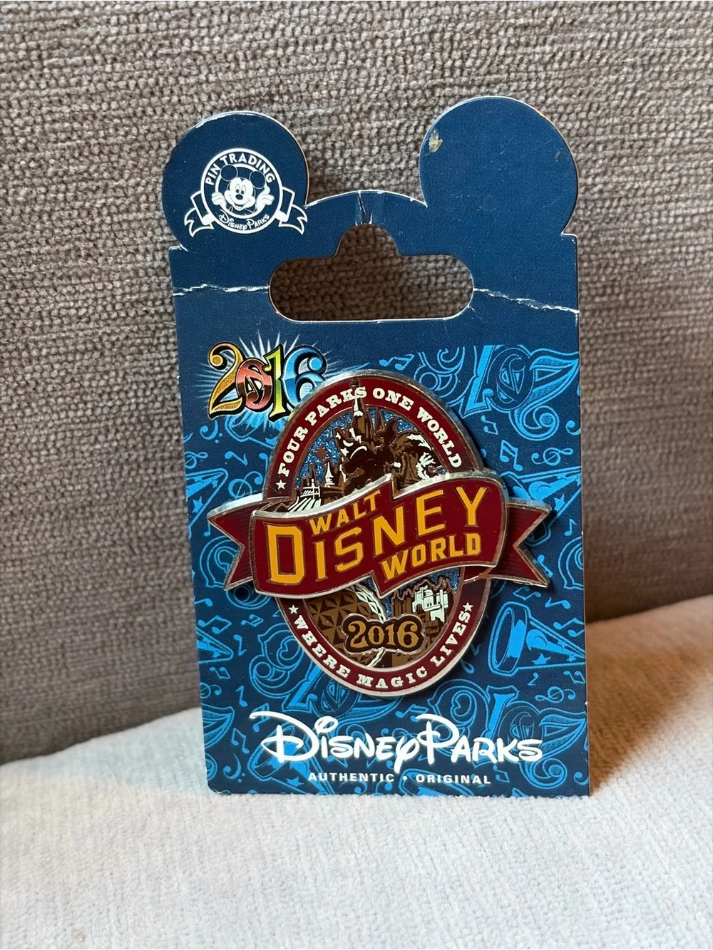 WDW 2016 Four parks one world pin.